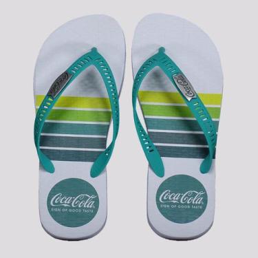 Imagem de Chinelo Coca Cola Koh Branco E Verde - Coca-Cola