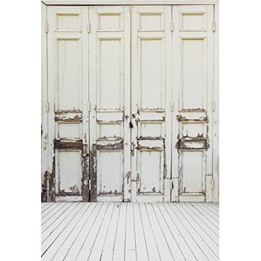 Imagem de Yeele Pano de fundo vintage de 1,8 x 2,4 m, retro, porta gasta, piso de madeira, fotografia de fundo, adulto, crianças, retrato, cabine de fotos, pano de vinil, photocall, adereços de estúdio