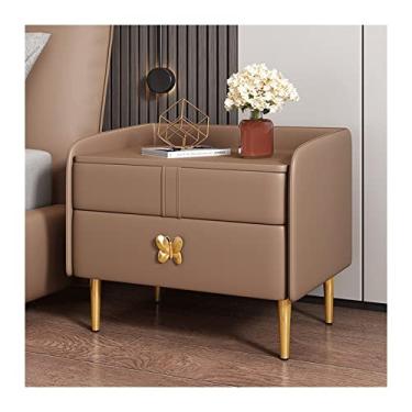 Imagem de jinyi2016SHOP Mesas laterais para cama, casa de campo, mesa de cabeceira de madeira, organizador de gaveta de armário para quarto, prateleira de cama, bandeja para senhoras, homens, suporte de lenços, mesinhas de cabeceira para quarto (cor: B)