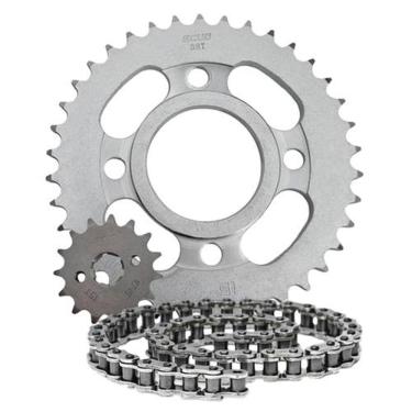 Imagem de Kit Relação Transmissão Moto Cinquentinha Shineray Phoenix 50