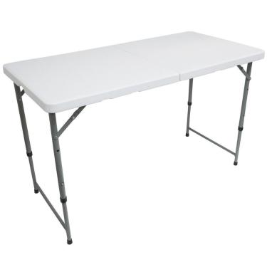 Imagem de Mesa de Camping Praia Dobrável 122x61 para 4 Pessoas em Aço e Vira Maleta Importway IWMCD
