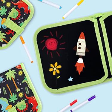 Imagem de EUWBSSR Erasable Painting Book com 12 Canetas de Pintura Doodle Book Set Early Educational Scribbler Board Travel Toy Desenvolvimento Criatividade Reutilizável Drawing Book Set para Crianças Idade 3 +