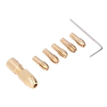 Imagem de Pinça de broca elétrica pequena, pinças de latão 7 unidades / conjunto de textura antiderrapante para moagem