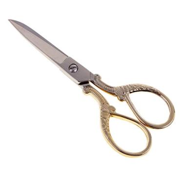 Imagem de Bonarty Tesoura de alfaiate, tesoura de costura profissional, ferramentas de corte faça-você-mesmo, ouro, conforme descrito