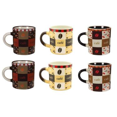 Imagem de Jogo Mini Caneca Cerâmica Pilão 110ml 6 Unidades - Yazi