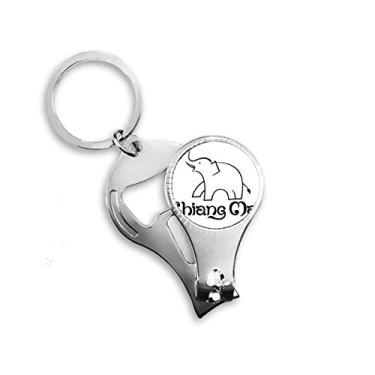 Imagem de Tailândia Easy Elephant Shield Nail Nipper Ring Chaveiro Abridor de Garrafas Cortador