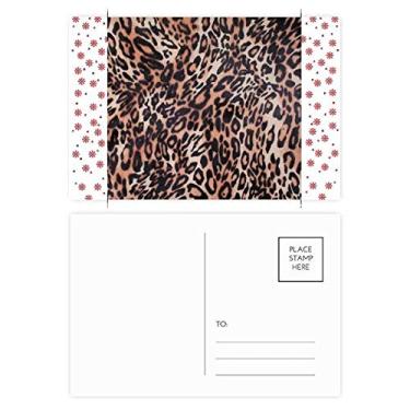 Imagem de Cartão postal de bênção com design abstrato de penas de leopardo, Natal, flor de Natal