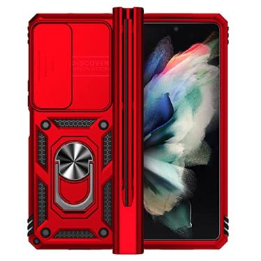Imagem de Capa protetora antiderrapante para celular para Samsung Galaxy Z Fold 4 5G Fold4 Zfold4 Capas anti-queda, vermelho, para Samsung Z Fold 4