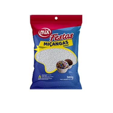 Imagem de Confeito Miçanga Granulado Brigadeiro, Doces, Confeitaria Várias Cores 500g (Branca)