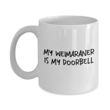 Imagem de DogsMakeMeHappy Caneca Weimaraners, presente Weimaraners, presente para Weimaraners, ideia de presente de aniversário de Natal