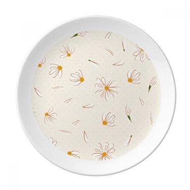 Imagem de Prato de planta de flor de pera branca decorativa de porcelana Salver louça de jantar