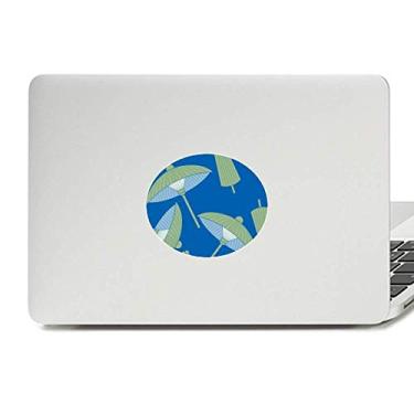Imagem de Adesivo de papel verde guarda-chuva estampa nuvem emblema vinil adesivo para laptop notebook