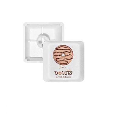 Imagem de Chocolate Doughnut Sobremesa Sweet Food teclado mecânico PBT kit de atualização para jogos