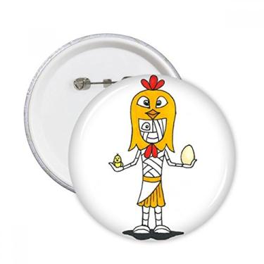 Imagem de Egito Múmia Horus Chapéu de galinha Pinos Redondos Emblema Decoração de Roupas 5 peças Presente