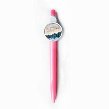 Imagem de Snow Forestry Science Nature Scenery Caneta esferográfica azul retrátil para escrever artigos de papelaria