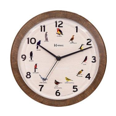 Imagem de Relógio Parede Canto Passaros Brasileiros Herweg 6658 - 323