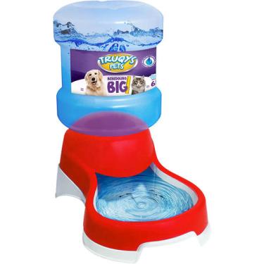 Imagem de Bebedouro Automático Truqys Pets Vermelho com Galão - 6 Litros
