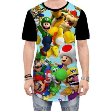 Imagem de Camiseta Long Line Mario Bros Luigi Videogame 12 - Estilo Vizu