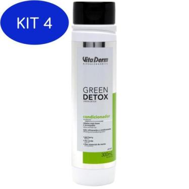 Imagem de Kit 4 Condicionador Green Detox 300ml Vita Derm