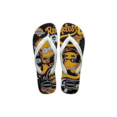 Imagem de Chinelo Preto Simpsons Havaianas Adult Licenses n° 45/46