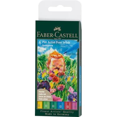 Imagem de Faber-Castell Caneta de tinta PITT Artist Brush India, carteira com 6 - Primavera