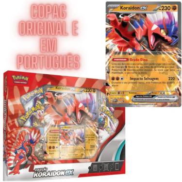 Box Pokémon Coleção Paldea Quaxly com Broche e Carta Gigante Miraidon EX  Copag - Deck de Cartas - Magazine Luiza