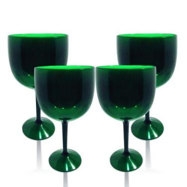 Imagem de Conjunto 4 Taças Gin 550ml - Acrílico Verde - Krystalon