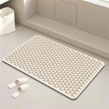 Imagem de GROWBY Tapetes de banheiro tapete de chão macio super absorvente tapete de toalete porta pé tapetes de banho antiderrapante tapete de chuveiro de borracha, 9,40x60cm