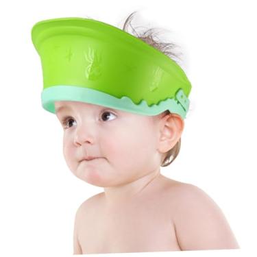 Imagem de Beatifufu xampu para bebê touca de banho ajustável gorro infantil chapéus shampoo infantil protetor auricular gorro de silicone aba tampa de xampu visor solar escudo criança pequena óculos