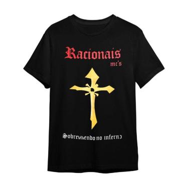 Imagem de Camiseta Racionais Álbum Preta  Sobrevivendo No Inferno