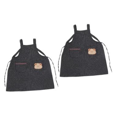 Imagem de ULTECHNOVO 2 Unidades avental feminino de algodão bata de pintura de aventais de utilidades cozinha aventais para mulheres com bolsos avental de chef masculino fofa cara
