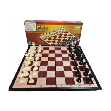 Imagem de Conjunto de xadrez, tabuleiro magnético 24x24 cm com caixa de armazenamento