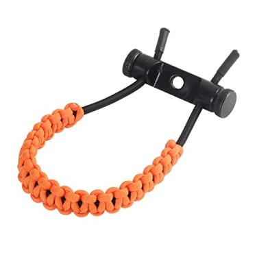 Imagem de SOPOGER Alça de pulso para arco e flecha trançada para arco composto alvo acessórios para tiro (laranja)