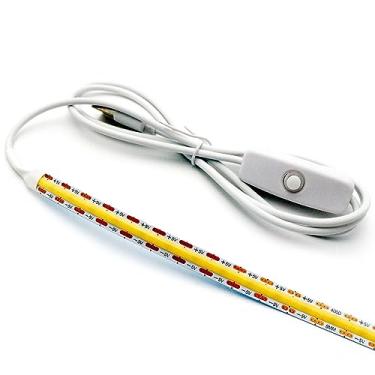 Imagem de CCeCCe Faixa de LED para teste de saxofone de luz de vazamento de saxofone com plugue USB de 5 V e interruptor de luz de detecção de 8 mm x 50 cm com fita traseira para flauta de clarinete, oboé,