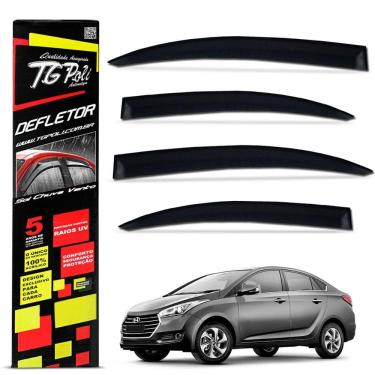 Imagem de Calha Chuva HB20s 2013 a 2019 Defletor Fume Acrílico Tgpoli