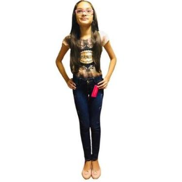 Imagem de Calça Skinny Feminina Jeans Infanto Juvenil de 4 a 16 Anos B-Feminino