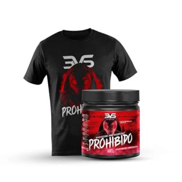 Imagem de 3VS Nutrition Pré Treino Prohibido 360g Sabor Morango + Camiseta Exclusiva Prohibido Tam GG