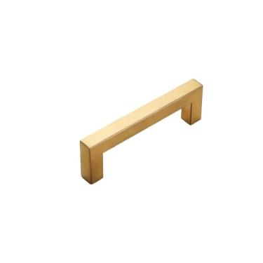 Imagem de Puxadores quadrados para armários e gavetas, penteadeira de aço inoxidável, puxador de cozinha estilo preto prateado, móveis para casa, g96mm, 108mm, 1