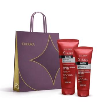 Imagem de Eudora Kit Siàge Men: Condicionador Cachos e Crespos 200ml + Shampoo Cachos e Crespos + Sacola M