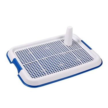 Imagem de IEUDNS Bandeja de areia para animais de estimação, panela para penico para cães, comadre para cachorro, bandeja removível para penico para cães pequenos e, Azul