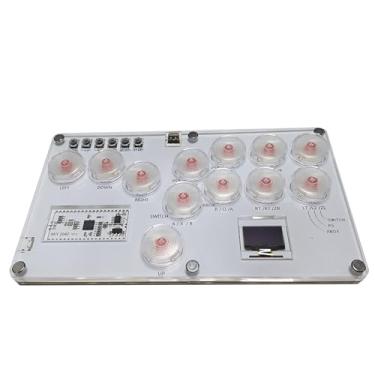 Imagem de ZEZEFUFU Arcade Fighting Console Game Keypad 12Keys Fighting Gamepad Controller Arcade Stick for PC for PS4