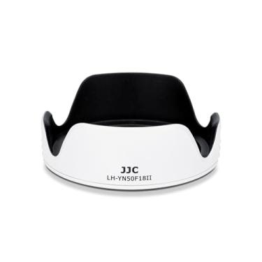 Imagem de Para-sol branco para lente Yongnuo YN 50 mm f/1.8 II, protetor de sombra de lente reversível compatível com filtro de 58 mm ou tampa de lente