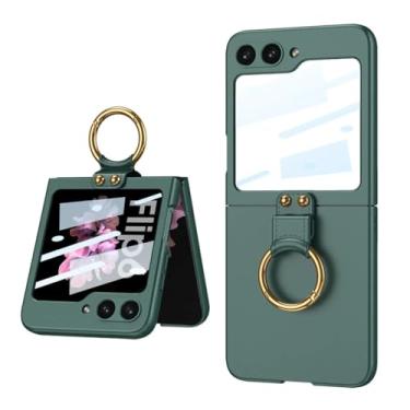 Imagem de Capa fina e leve para PC, capa protetora de tela para Samsung Galaxy Z Flip 6 5 ZFlip6 Flip5, verde escuro, para Galaxy Z Flip