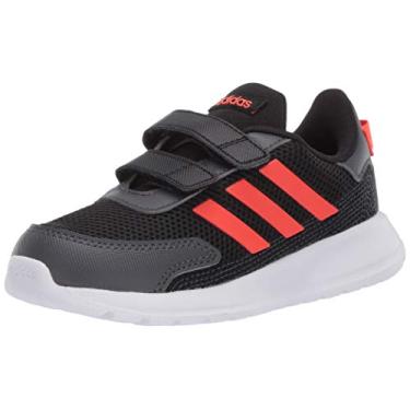 Imagem de adidas Tênis infantil unissex Tensaur Run I, Core Black/Solar Red/Grey Six, 6 Toddler
