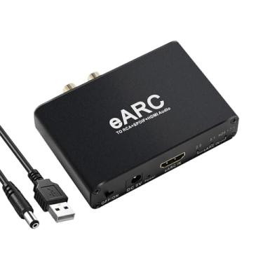 Imagem de Tianle Conversor de áudio eArc para RCA+SPDIF+HDMI - Suporte ARC e eARC, taxa de amostr...