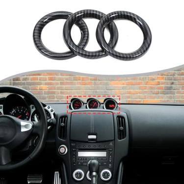 Imagem de Daeiclru Acabamento da capa do painel do painel do painel do console central do carro compatível com Nissan 370Z 2009-2020, acessórios interiores da moldura do painel do painel do velocímetro