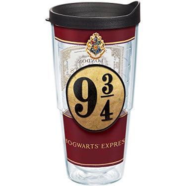 Imagem de Tervis Copo de viagem Harry Potter Plataforma Nove e Três Quartos Feito nos EUA Copo Isolado de Parede Dupla Mantém Bebidas Frias e Quentes, 680 g, Clássico