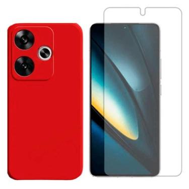 Imagem de Capa Case Aveludada Para Xiaomi Poco F6 + Pelicula Hidrogel - GR Globa