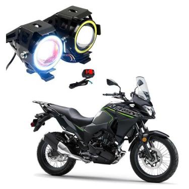 Imagem de Par Farol de Milha Angel Eye U7 para Moto Kawasaki Versys 300 2007 200