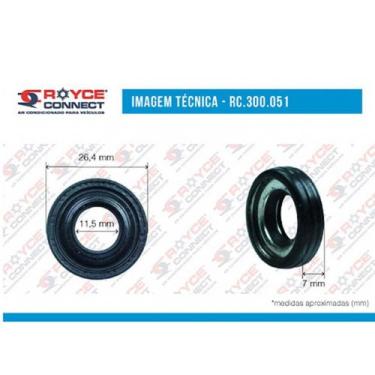 Imagem de Selo Compressor Delphi Cvc Mini Lip Seal Calsonic Rc600225 R134A - ROY